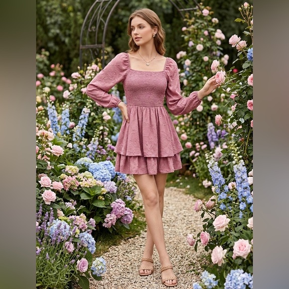 Faded Rose Dresses & Skirts - Harper & Ivy Faded Rose Floral Burnout Dress Romper Size S